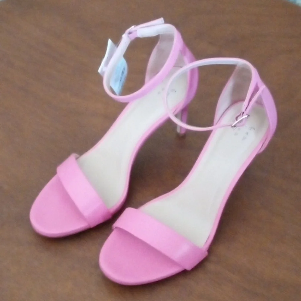 Pink Strappy Heels - Picture 2 of 8